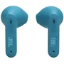 JBL Tune Flex 2 Azul Turquesa con cancelación de ruido adaptativa y sonido JBL Pure Bassy autonoía de 12h/48h con estuche de carga.